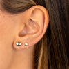  Tiny Solid Round Puff Pebble Stud Earring 14K - Adina Eden's Jewels