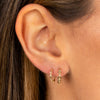  Solid Chain Link Huggie Earring 14K - Adina Eden's Jewels