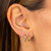  CZ Marquise Bezel Huggie Earring 14K - Adina Eden's Jewels
