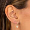  Diamond Dangling Pavé Hamsa Huggie Earring 14K - Adina Eden's Jewels