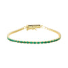 Emerald Green Colored Oval Four Prong Tennis Bracelet - Adina Eden's Jewels