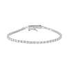 Silver Colored Oval Four Prong Tennis Bracelet - Adina Eden's Jewels