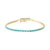 Turquoise Colored Oval Four Prong Tennis Bracelet - Adina Eden's Jewels