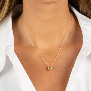  Circle Shape Pendant Necklace 14K - Adina Eden's Jewels