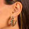  Wide Twisted Rope Hollow Hoop Earring - Adina Eden's Jewels