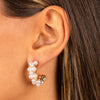  Scattered Multi Pearl Open Hoop Earring - Adina Eden's Jewels