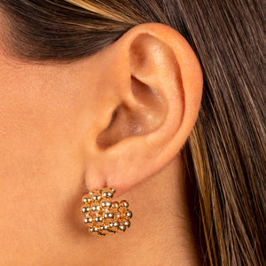  Chunky Beaded Hoop Earring - Adina Eden's Jewels