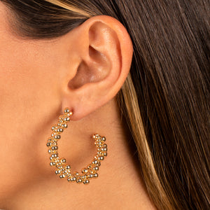  Scattered Beads Hoop Earring - Adina Eden's Jewels