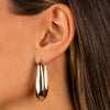  Thin Teardrop Shape Huggie Earring - Adina Eden's Jewels