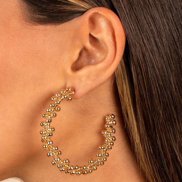  Scattered Beads Hoop Earring - Adina Eden's Jewels
