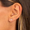  CZ Butterfly Stud Earring 14K - Adina Eden's Jewels