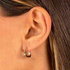  Solid Triangular Open Huggie Earring 14K - Adina Eden's Jewels