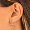  Solid Square Huggie Earring 14K - Adina Eden's Jewels