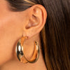  Solid Curved-In Open Hoop Earring - Adina Eden's Jewels