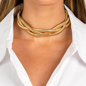  Chunky Intertwined Braided Snake Choker - Adina Eden's Jewels