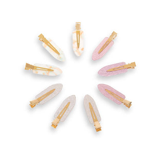 Shimmer Acrylic Creaseless Hair Clip Trio