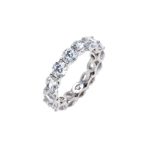 Silver / 5 Moissanite Eterenity Band - Adina Eden's Jewels
