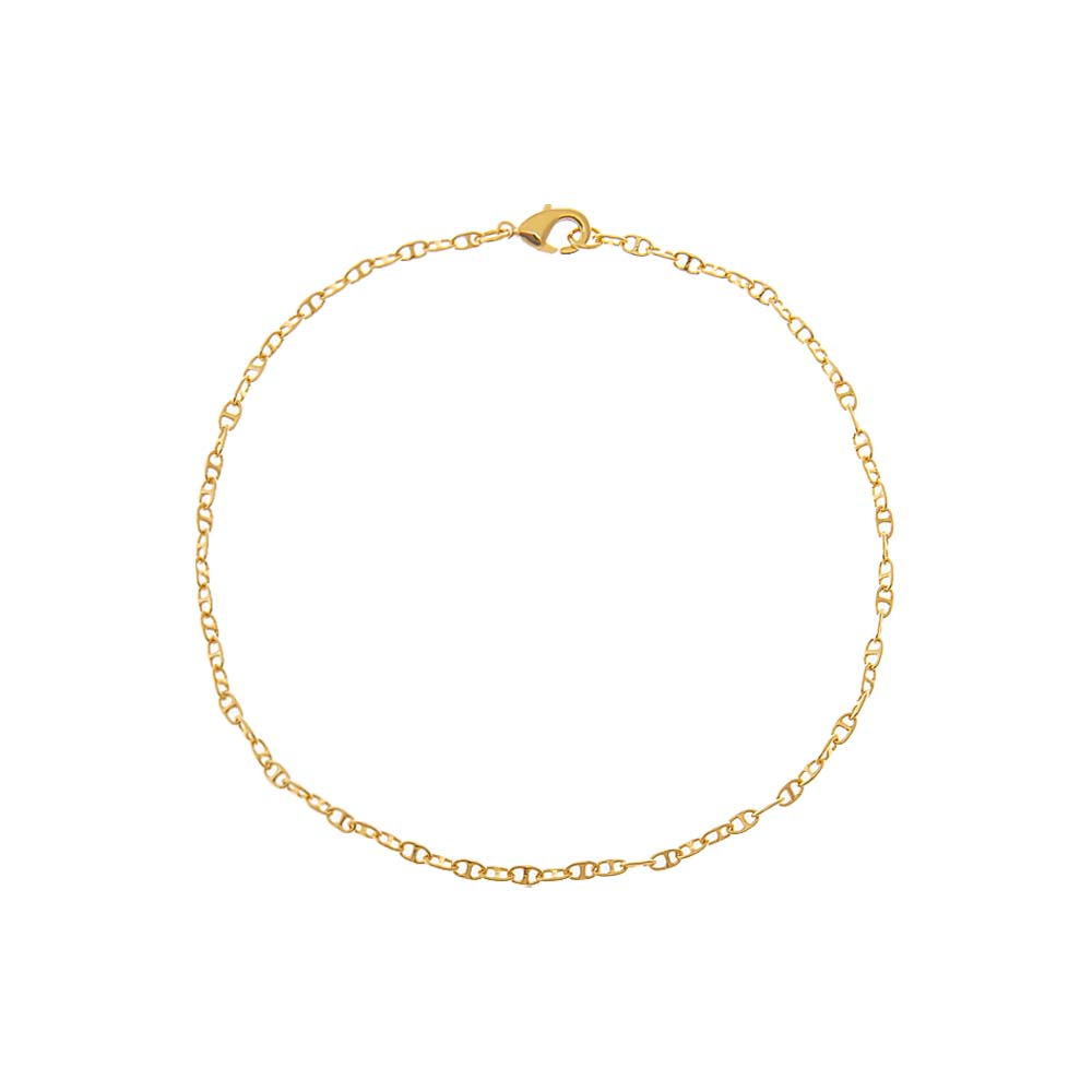Gold Chunky Mariner Chain Anklet - Adina Eden's Jewels