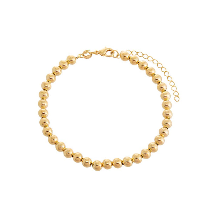 Gold Chunky Beaded Ball Anklet - Adina Eden's Jewels