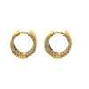  Accented Pave Wide Huggie Earring - Adina Eden's Jewels