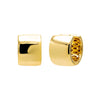 Gold Accented Pave Wide Huggie Earring - Adina Eden's Jewels