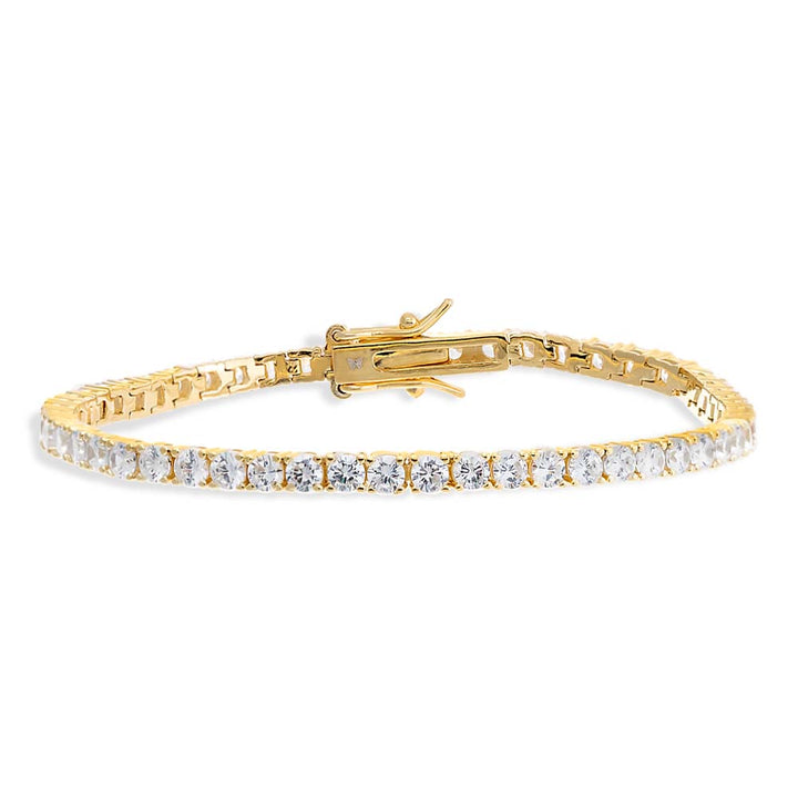 Gold / 3 MM / 6.75" Adina Eden Eden Tennis Bracelet - Adina Eden's Jewels