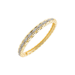 Pave Thin Chain Band Eternity Bangle