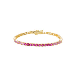 Pink Ombre CZ Tennis Bracelet