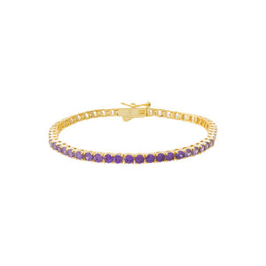 Purple Ombre CZ Tennis Bracelet