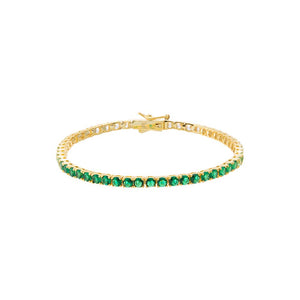 Green Ombre CZ Tennis Bracelet
