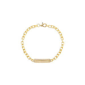 Minimal Pavé ID Bracelet