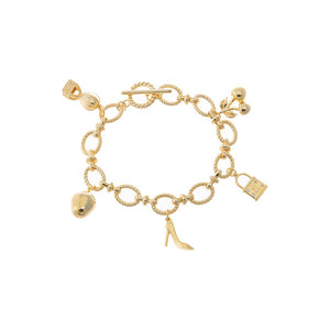 Gold Glam Icon Charm Bracelet - Adina Eden's Jewels