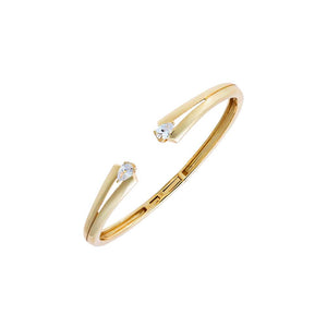 CZ Tip Open Bangle Bracelet
