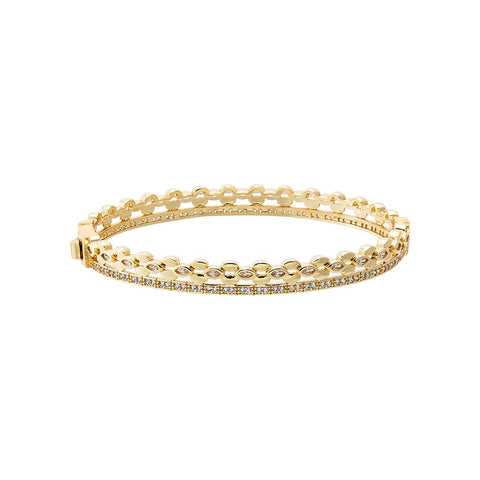 Pave X Chain Bangle Bracelet – Adina Eden