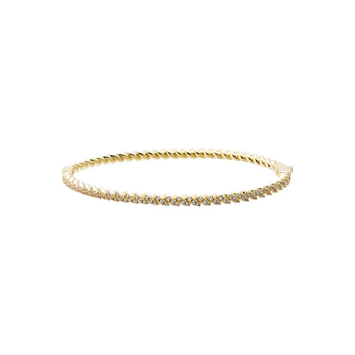 Bezel Set CZ Tennis Bangle – Adina Eden