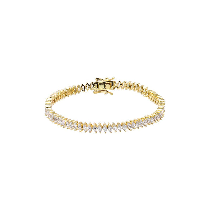 Fancy CZ Marquise Tennis Bracelet – Adina Eden