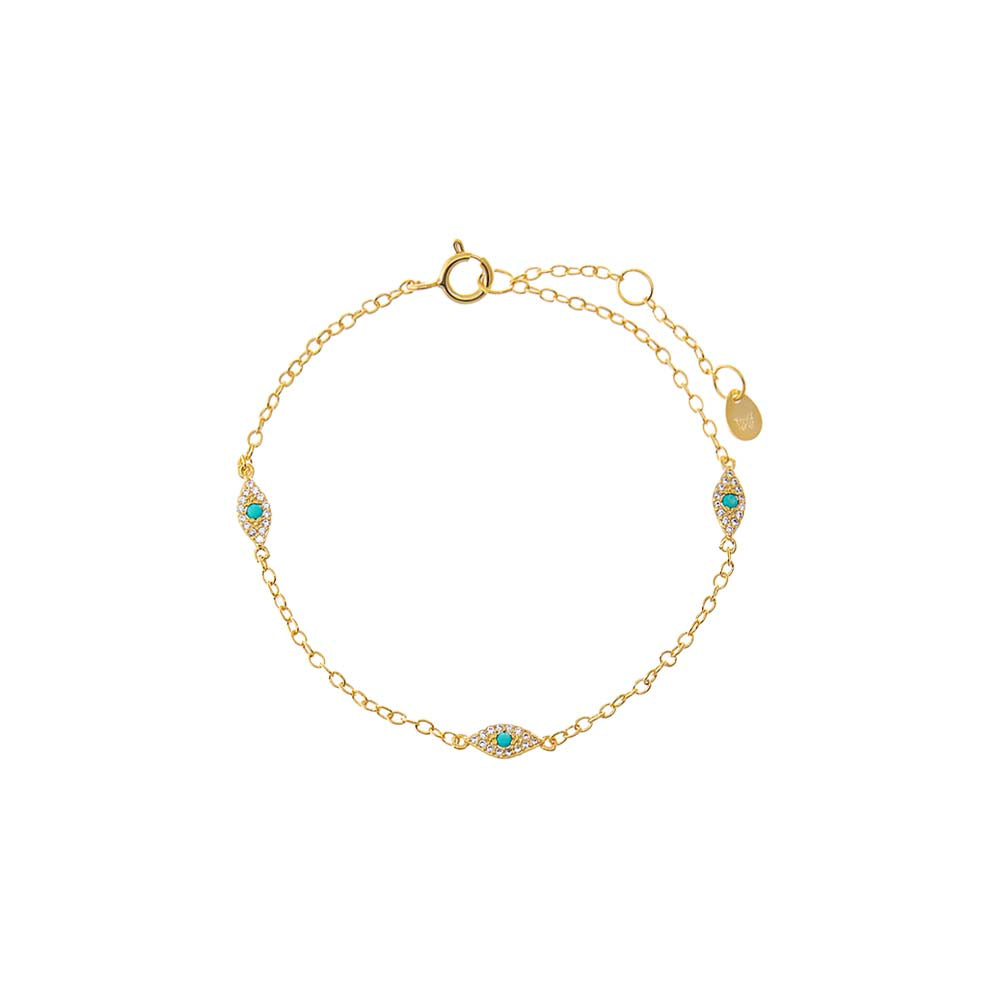 Multi Evil Eye Chain Bracelet