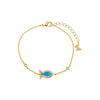 Turquoise Colored Stone Fish Outline Bracelet - Adina Eden's Jewels