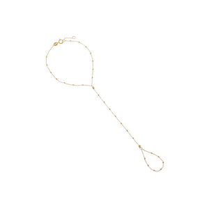 14K Gold Solid Ball Chain Hand Chain 14K - Adina Eden's Jewels