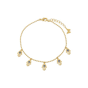 Evil Eye & Hamsa Charm Bracelet