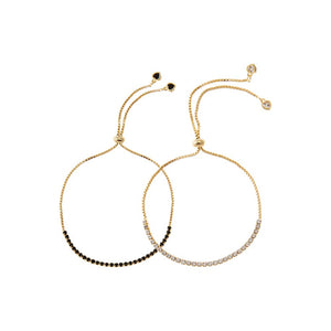 CZ Half Tennis Slider Bracelet