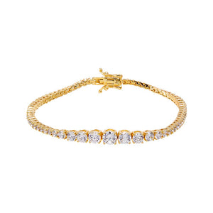 Center Graduated CZ Tennis Bracelet