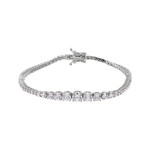 Center Graduated CZ Tennis Bracelet