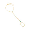 Emerald Green Emerald Green Bezel Station Hand Chain - Adina Eden's Jewels
