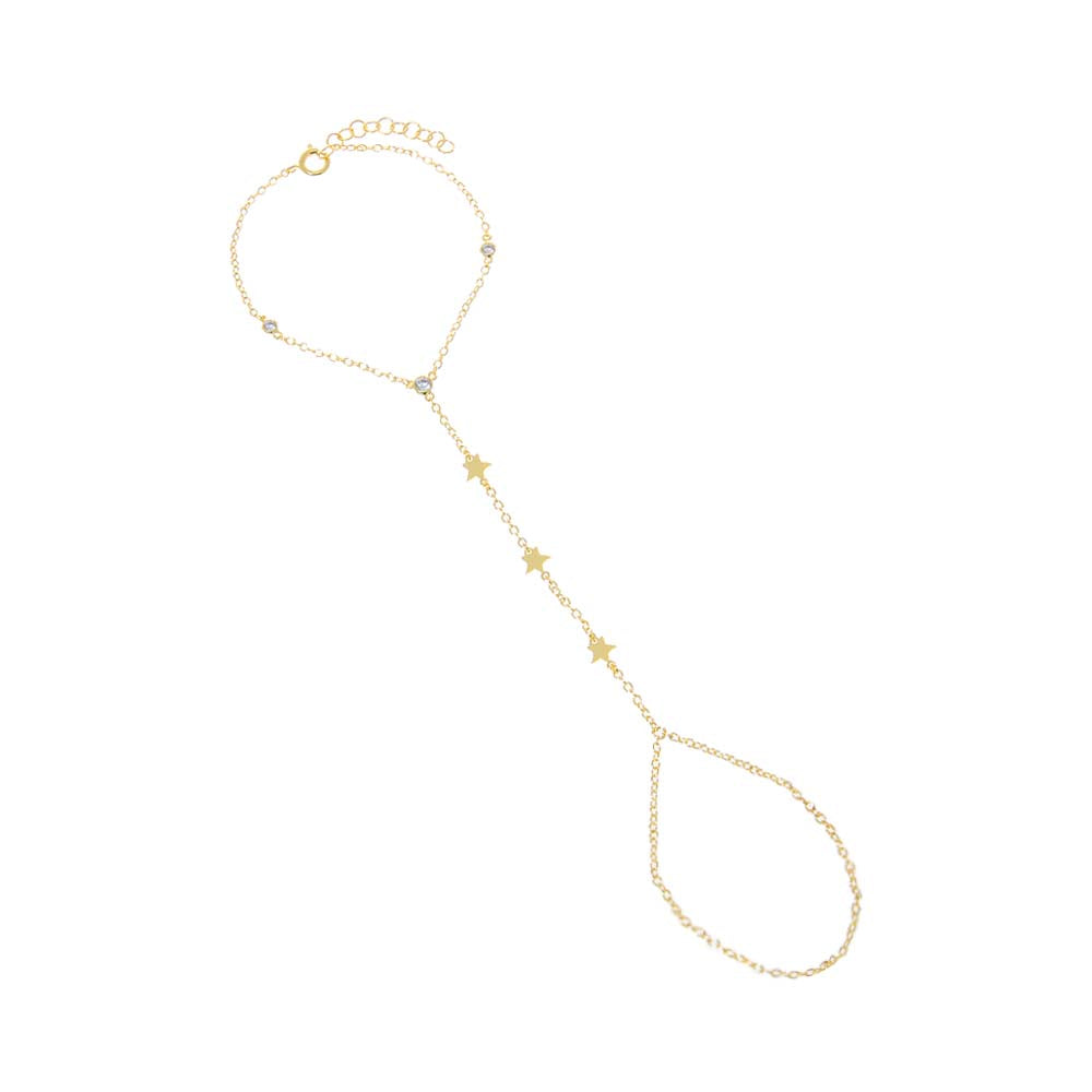 Dainty Star CZ Hand Chain