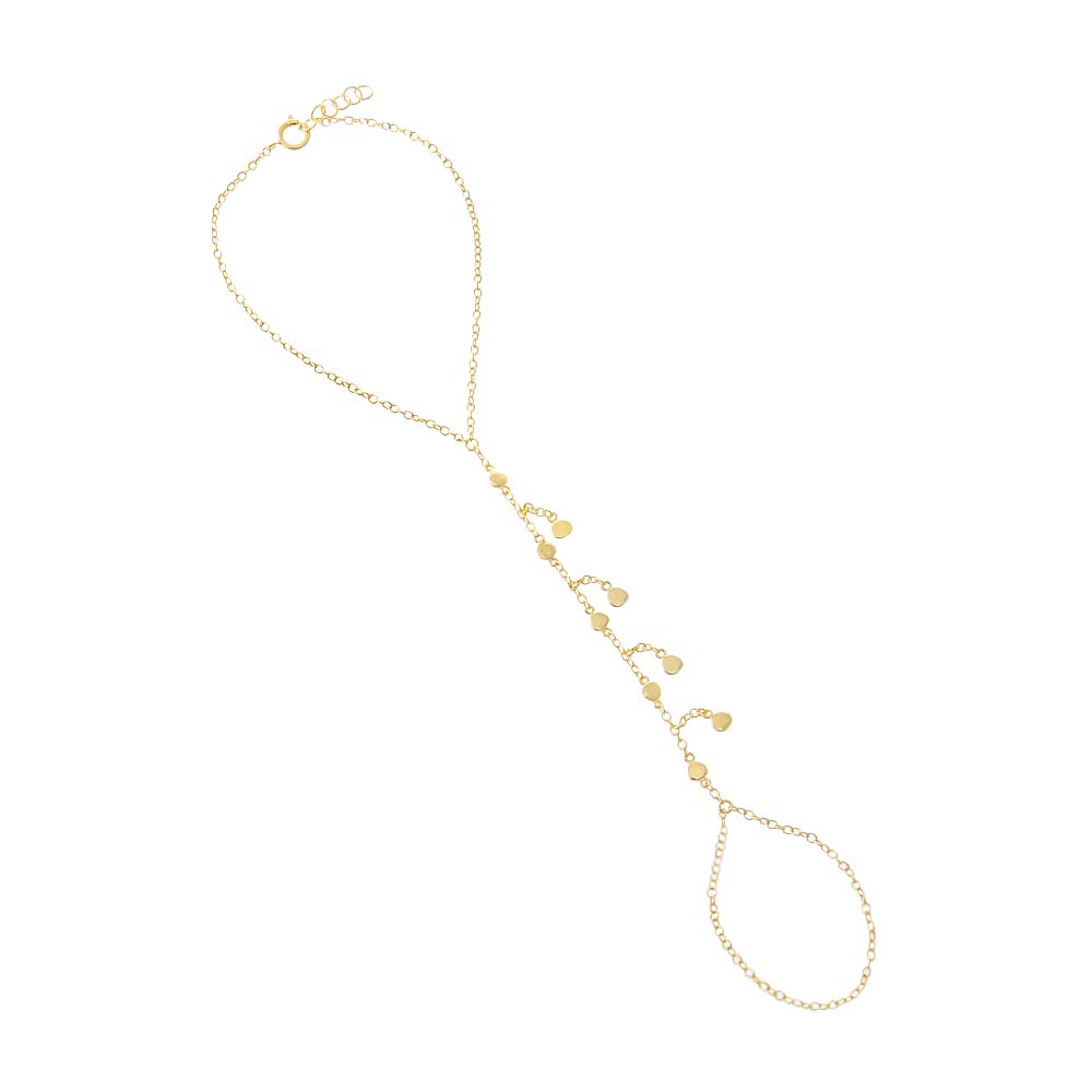 CZ Bezel Dangle Hand Chain