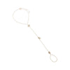 14K Gold Diamond Pave Triple Jewish Charm Hand Chain 14K - Adina Eden's Jewels