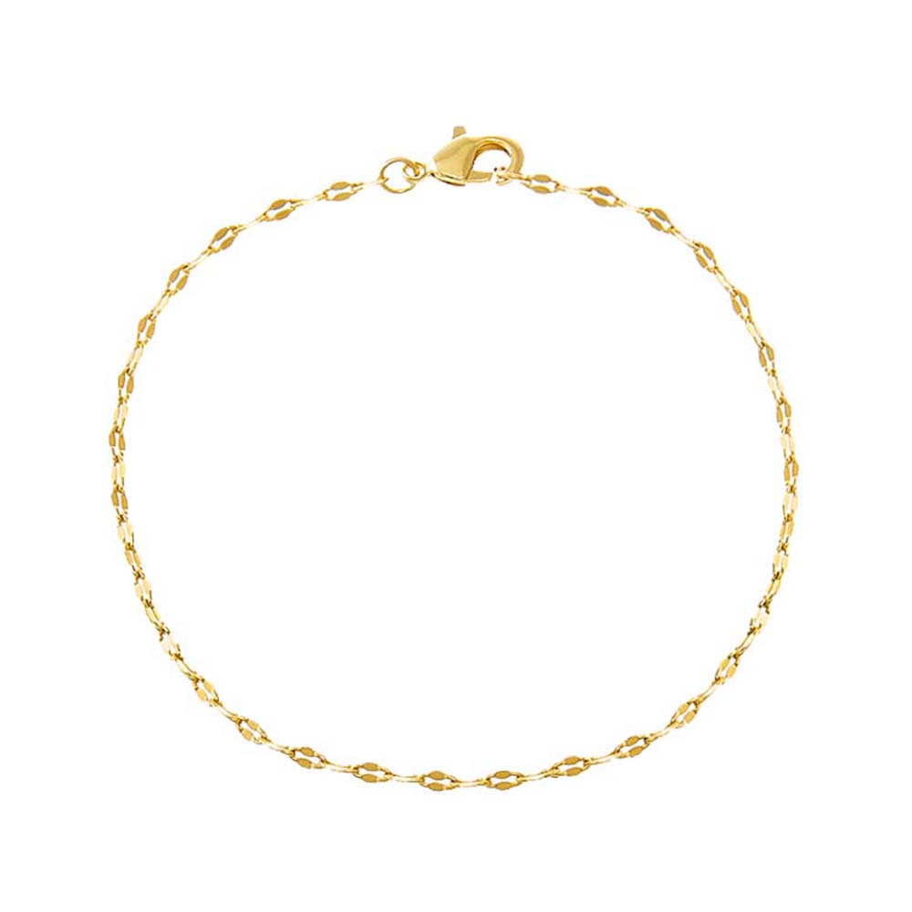 Gold Shiny Baby Mariner Chain Anklet - Adina Eden's Jewels
