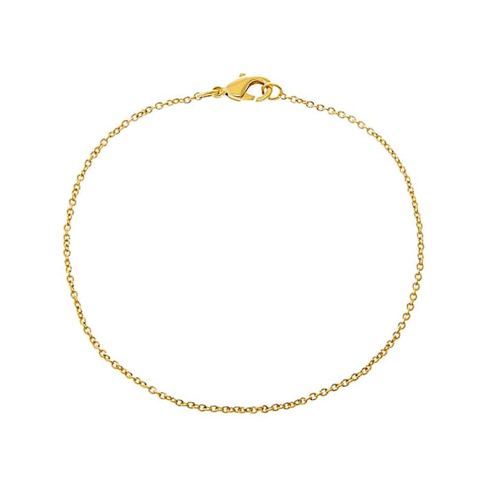 Gold Dainty Cable Chain Anklet - Adina Eden's Jewels
