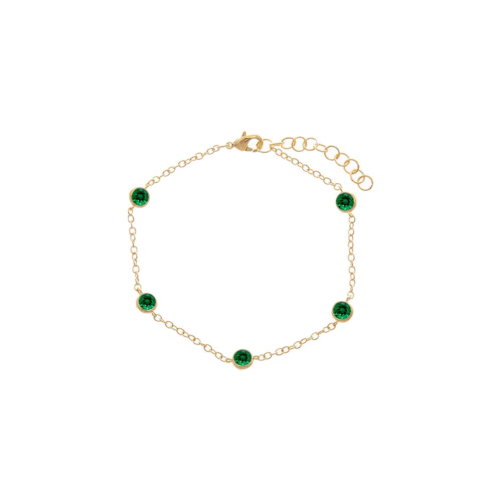 Emerald Green Diamond By The Yard Bracelet